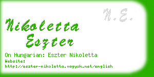 nikoletta eszter business card
